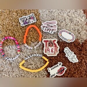 Taylor Swift Sticker & Bracelet Bundle 1